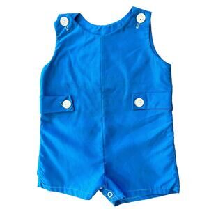 Vintage Blue Baby Romper - Size 12-18 Months